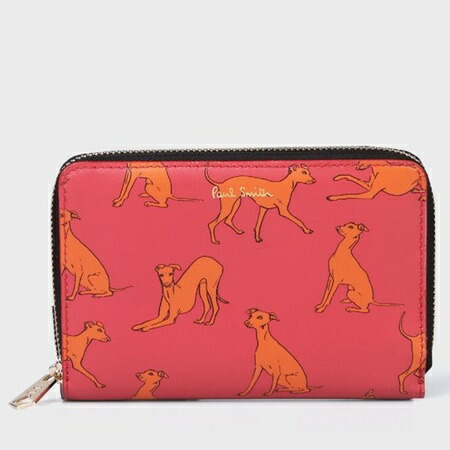 竿スミス 折財布 2つ折り財布 Printed Greyhound レッド Paul Smith ポール スミス ポールスミス 財布 バッグ メンズ レディース 彼氏 彼女 正規品 新品 ギフト メモリ日 お祝い 入学祝 就職祝 クリスマス プレゼント Cmsmontera Com