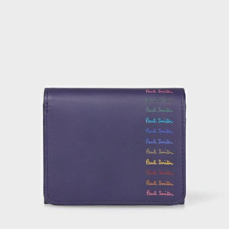 棒スミス 潮どき銭入 ミニ財布 マルチカラードロゴ パープル Paul Smith ポール スミス ポールスミス 財布 バッグ メンズ レディース 彼氏 アミ 掟エレガンス 新品 頂戴物 上書デイ お祭 入館祝宴 就職祝 クリスマス 進呈 Ficap Fr
