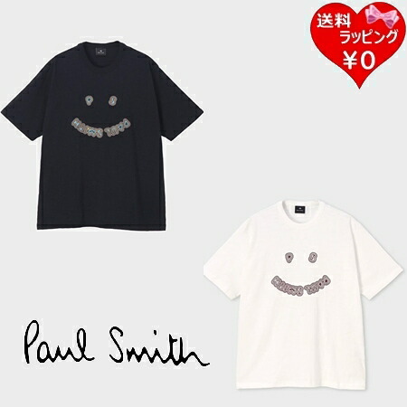 【無料ラッピング】 ポールスミス Paul Smith Tシャツ Happy グラフィック 半袖カットソー 綿100% 送料無料