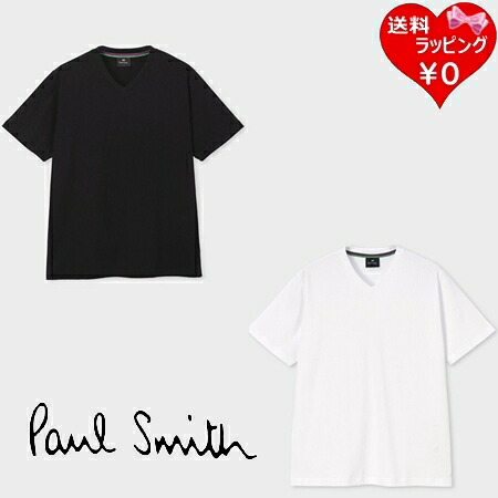 【無料ラッピング】 ポールスミス Paul Smith Tシャツ Vネック リブ半袖カットソー 綿100% 送料無料｜クローバーリーフ