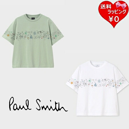 【無料ラッピング】 ポールスミス Paul Smith Tシャツ ウィメンズ Doodle Art アニマルロゴ 半袖 綿100% ブランド 正規品 新品 ギフト プレゼント 人気 おすすめ 誕生日 記念日 クリスマス 送料無料