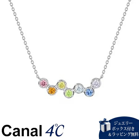 【無料ラッピング】 カナルヨンドシー Canal 4℃ カナル4℃ Early Summer Collection シルバー ネックレス キュービックジルコニア シンセティックサファイア シンセティックスピネル 送料無料|クローバーリーフ