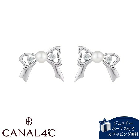 【無料ラッピング】 カナルヨンドシー Canal 4℃ 【無料ラッピング】 カナル4℃ ピアス シルバー EARFLOW リボン 6月誕生石 淡水パール レディース ブランド 正規品 新品 ギフト プレゼント 人気 おすすめ 誕生日 記念日 クリスマス 送料無料|クローバーリーフ