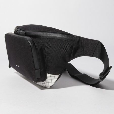 アニエスべーバッグメンズボディバッグナイロンウエストポーチブラックagnesb