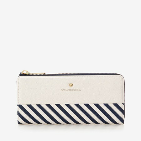 サマンサタバサ サマンサベガ Samantha Vega 長財布 ストライプ柄 Butlerchimneys Com