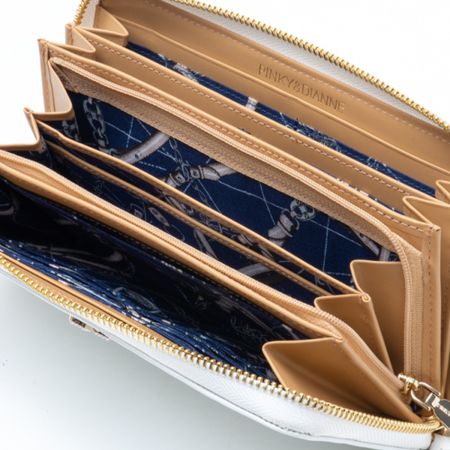 ピンキー ダイアン ポーチ 財布 カスケード 財布 ラウンドファスナー ダイアン カスケード 長財布 Pinky Dianne ピンダイ クローバーリーフピンキー ダイアン バッグ 財布 ホワイト ピンキー レディース 彼女 正規品 新品 ギフト 記念日 お祝い 入学祝 就職祝