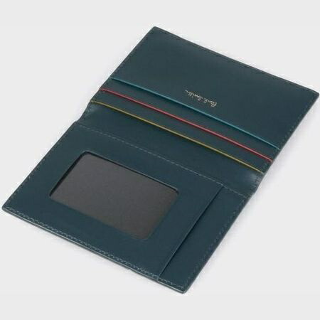 ポールスミスパスケースメンズ定期入れインセットストライプネイビーPaulSmith