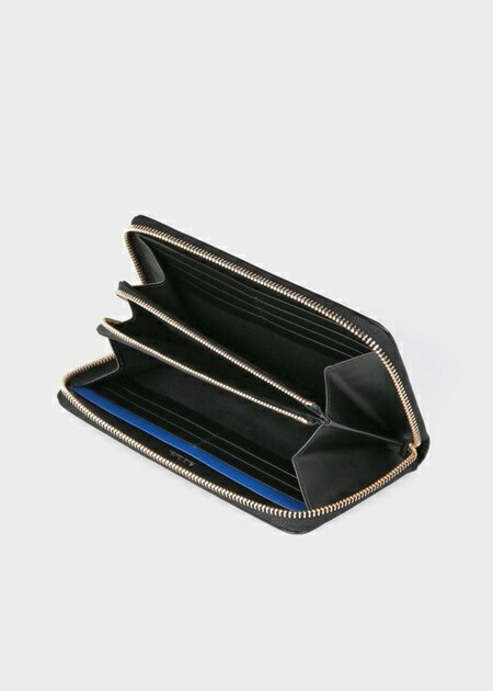 ポールスミス財布メンズ長財布ポール・スミスレターズラウンドジップ長財布ブラックPaulSmith