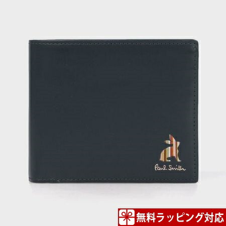 楽天市場 ポールスミス 財布 メンズ 折財布 マーケトリーストライプラビット 2つ折り財布 ネイビー Paul Smith ポール スミス クローバーリーフ