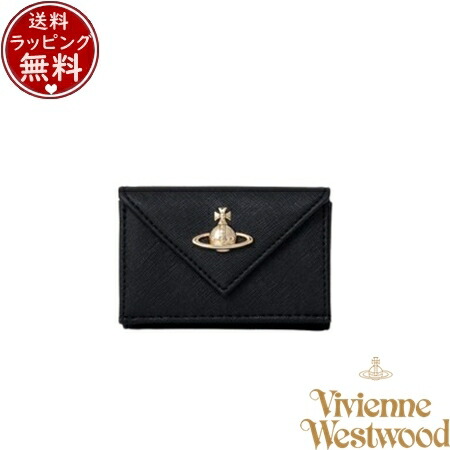 【無料ラッピング】 ヴィヴィアン ウエストウッド Vivienne Westwood 財布 折財布 SAFFIANO 三つ折りミニ財布 ブラック ブランド 正規品 新品 ギフト プレゼント 人気 おすすめ 誕生日 記念日 クリスマス 送料無料