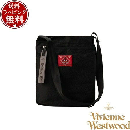 【無料ラッピング】 ヴィヴィアン ウエストウッド Vivienne Westwood バッグ TANGLED ORB JACQUARD ショルダーバッグ ブラック 送料無料