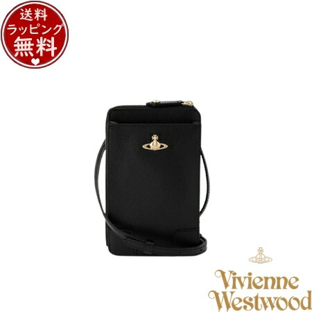 【無料ラッピング】 ヴィヴィアン 酉の方角白木 Vivienne Westwood EXECUTIVE スマホショルダー 黒いこと 貨物輸送無料