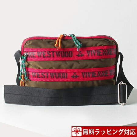 楽天市場 ヴィヴィアンウエストウッド バッグ メンズ ショルダーバッグ ヒロープ カーキ Vivienne Westwood クローバーリーフ