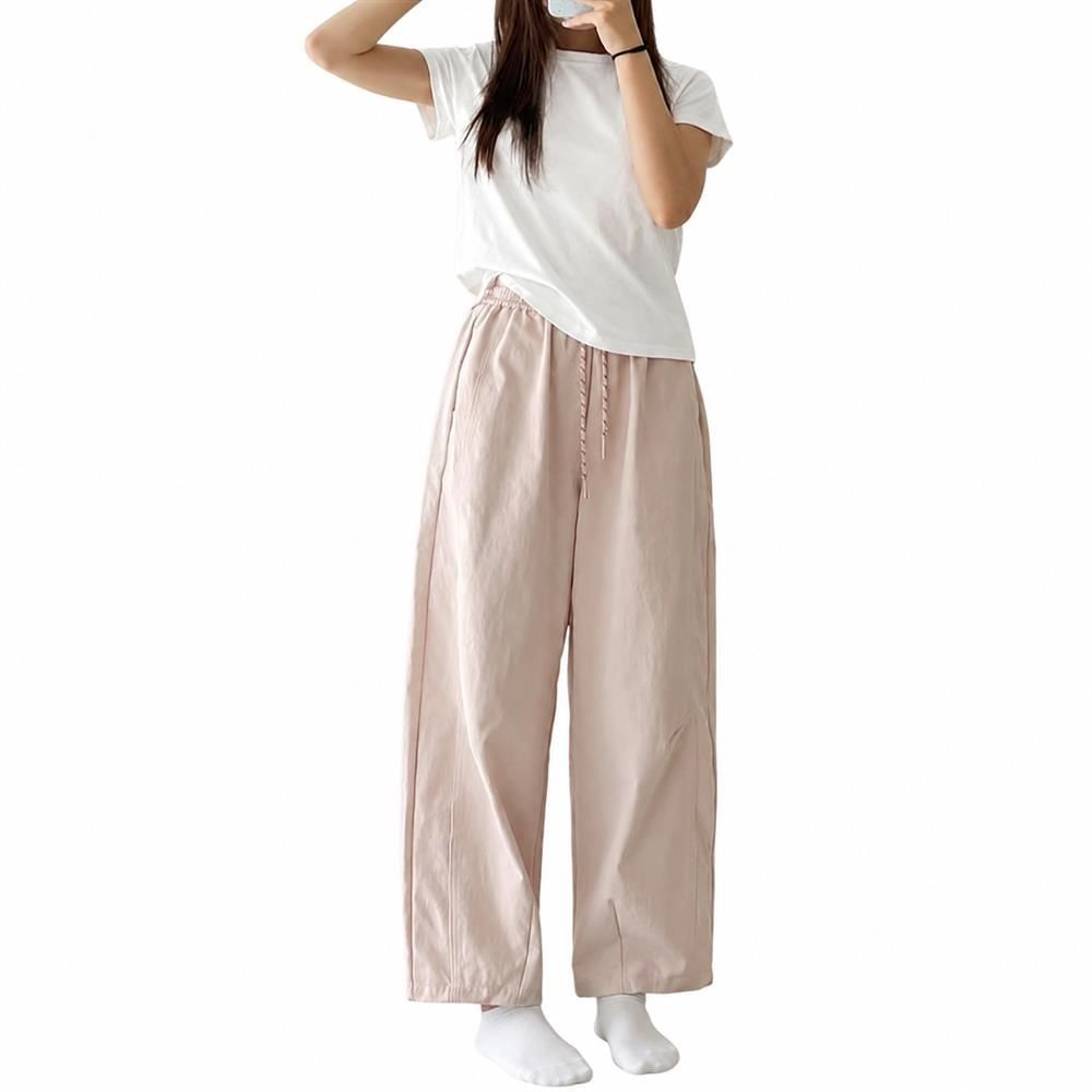 サルエルパンツ レディース 夏 イージーパンツ ゆったり ワイドパンツ ウエストゴム 涼しい 速乾 薄手 体型カバー 美脚 カジュアル｜Clover Rainbow