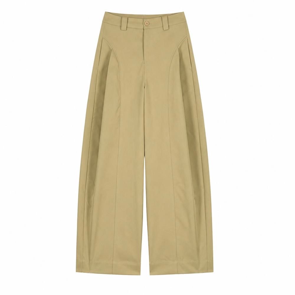 ワイドパンツ レディース ハイウエスト スラックス 美脚 タックパンツ きれいめ 体型カバー 立体裁断 センタープレス ストレート カジュアル ロングパンツ ゆったり 脚長効果 オフィス 通勤 春 夏|Clover Rainbow
