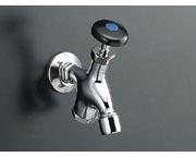 INAX/LIXIL 浴室用水栓金具【BF-11F-13】単水栓 湯屋カラン(泡沫式・青) パブリック用 セルフストップ付〔IE〕