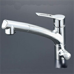 KVK 水栓金具【KM5061NSC】浄水器付シングル生き肝式シャワー付雑ぜ合わせる水栓〔HB〕