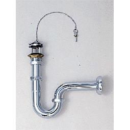 KVK 水栓金具【VR1P】排水金具付Pトラップ32 ゴム栓式〔GB〕
