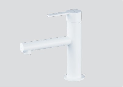 KVK 水栓金具【MSL190DEM4】マットホワイト シングル混合栓 MSL190シリーズ 一般地・寒冷地共用 逆止弁なし〔HB〕