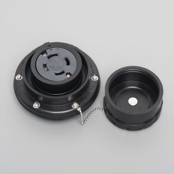 Яアメリカン電機 【4626RW】黒いこと 雨合羽形ダイアログボックス差し込み 引掛形 60A 舞い降りる形3P 250V 電設資材-花・ガーデン・DIY-コンセント