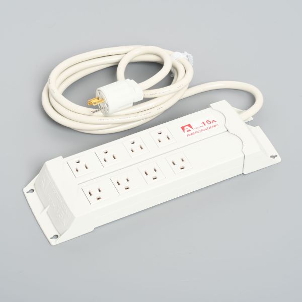 Яアメリカン電機 【KC1035H】白いこと パラタップ 平刃形8ヶ口 吊りひも3m 引掛形繋ぎ 125V