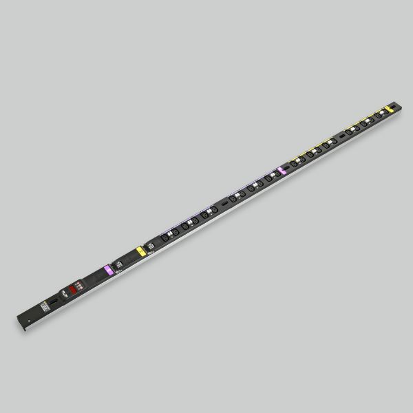 ▲Яアメリカン電機 【HA9246LDS】黒いこと 0U差し込み赤ちょうちん 30Aインプット IEC C-13×24ヶ口 か細い印字機 20A電気回路プロテクター付 電流書きあらわす役立つこと付 受注生み出すこと