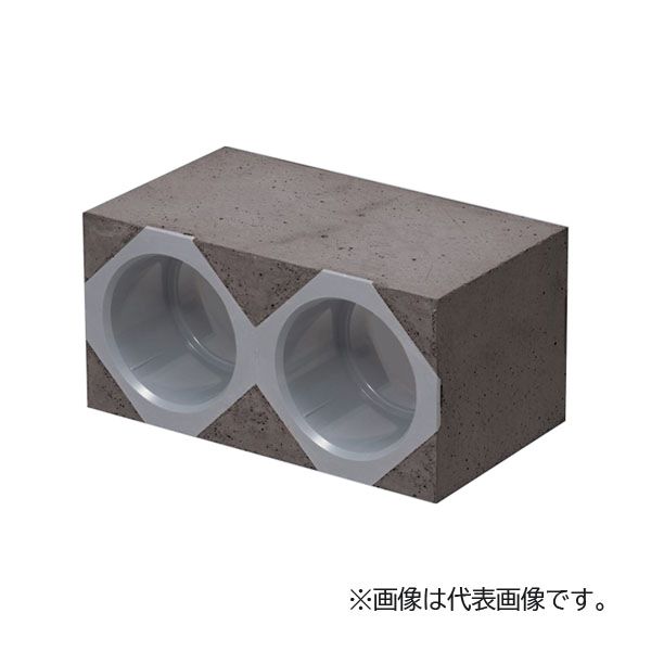 未来工業 【KFERB-100DK2】カクフレキ用 レジンブロックコネクタ 2条 壁厚150mm用 適合カクフレキ100 受注生産|家電と住設のイークローバー