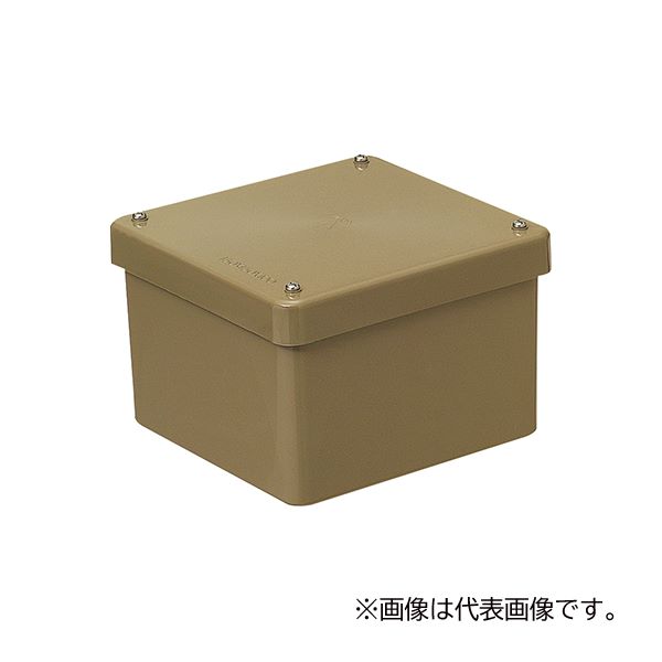 ▲未来工業 【PVP-4020BLB】ライトブラウン 防水プールボックス (カブセ蓋) 正方形(ノック無) 400×400×200
