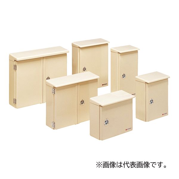 ▲未来工業 【FB-6535YJ】ベージュ 強化ボックス (FRP樹脂製防雨常設ボックス) 屋根付 タテ型 680×357×220 受注生産