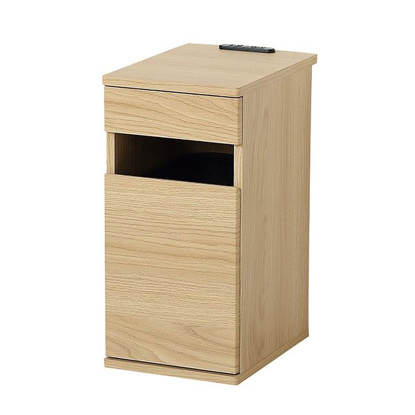 ●⊥クロシオ 【82313】(4954877823131) ナチュラル コンセント付ダストボックス 完成品