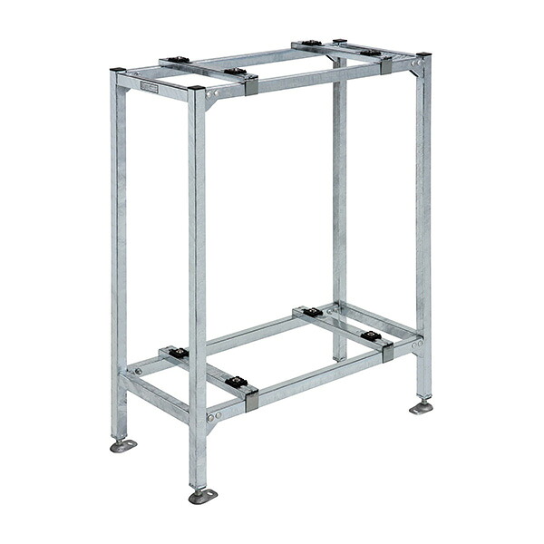 ●バクマ工業 【B-PHW8】パッケージエアコン 室外ユニット用据付架台 平地二段置用架台 溶融亜鉛メッキ仕上げ W=400~800 D=250~410〔HE〕|家電と住設のイークローバー