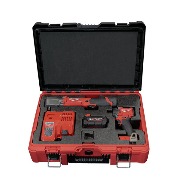▲●u.ミルウォーキー/Milwaukee 【M18FPP2AN2-5252PJP】M18 FUEL パワーパック (3/8インチ339Nmインパクトレンチ、3/8インチ300Nmアングルインパクトレンチ)