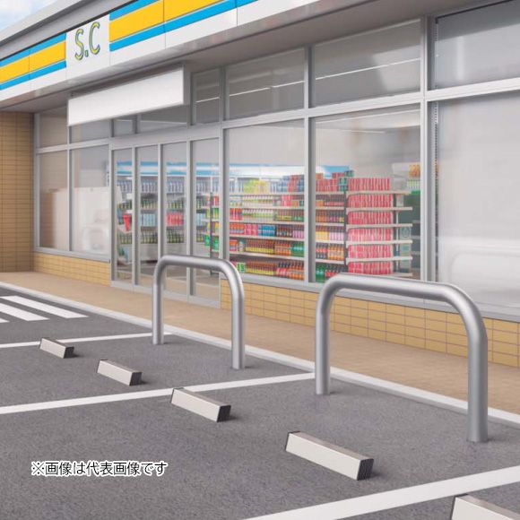 ●u.四国化成建材【RPS-EK10-100】車止め レコポールS EK10 固定式φ101.6 (W)1000×(H)800mm 補強芯別売 受注生産