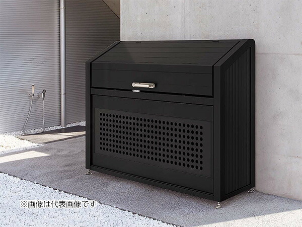 ●u.四国化成建材【GPSN-1814-07BK】ブラックつや消し ゴミストッカー PS型 スリムタイプ 上開き+取外し式 基本セット 奥行700mm 間口1800mm