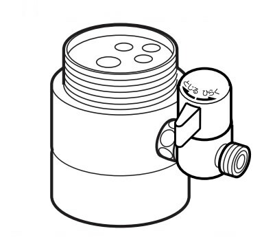 ナニワ製造所 【NSP-SSA7】浄水器・食器洗いかわき切る機用分岐水栓 シングル分かれ出る (旧品番 NSJ-SSA7)〔▽〕