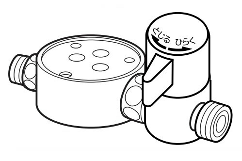 ナニワ製作所 【NSP-STA7】浄水器・食器洗い乾燥機用分岐水栓 シングル分岐 (旧品番 NSJ-STA7)〔▽〕