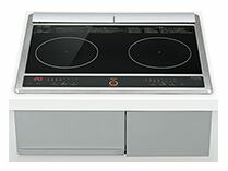 ●三菱 IH煮炊き暖房器【CS-G217DR】ビルトはたご屋型 2口IH(食べ物屋なし) G217D続きもの 60珊とっ始め〔IH〕