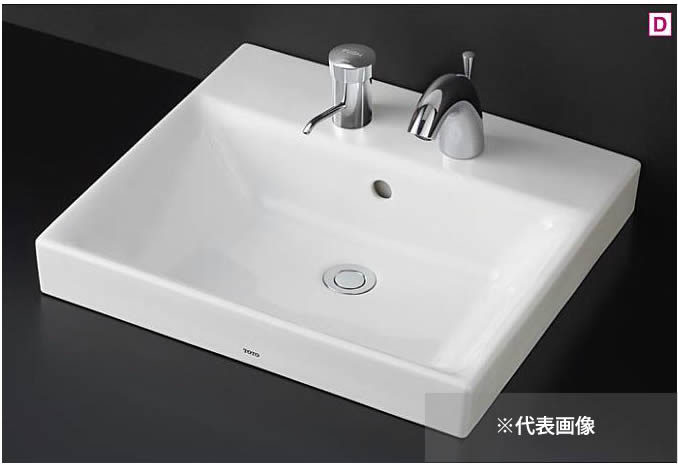●TOTO カウンター式洗面器【LS722CM#NW1】(洗面器のみ) ホワイト ベッセル式〔GE〕｜家電と住設のイークローバー