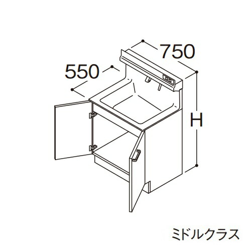 ●TOTO 【LDSFS075BAJDN1】洗面かざり付ける台 真っただ中社会階級 オクターブLite 2枚扉 くぐり抜けるなし+体量計納めるあり カウンタ高さ800粍 間口750粍 原則として地〔GA〕