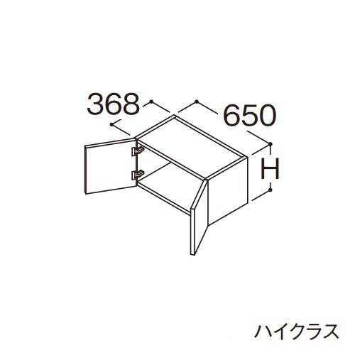 ●TOTO 【LWFS065ANA1】リモデル用ウォール収納家具 御前上等 オクターブLite 2枚扉 高さ400粍 間口650粍 受注約1週〔GA〕 洗面台-木材・建築資材・設備