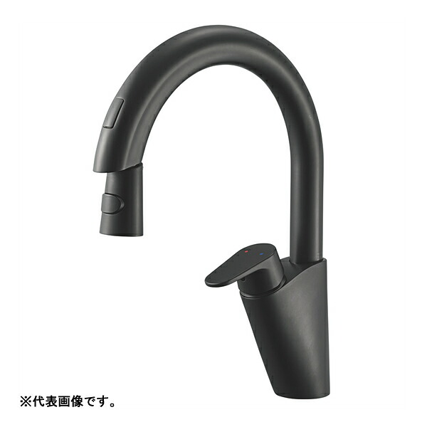 三栄水栓/SANEI 水栓金具【EK8700EK-MDP】シングル混合栓(センサー式) マットブラック 寒冷地用 受注生産〔FA〕