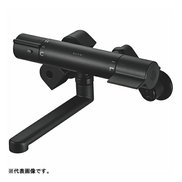 三栄水栓/SANEI 水栓金具【K18C-MDP】サーモ混合栓 マットブラック 受注生産〔FA〕|家電と住設のイークローバー