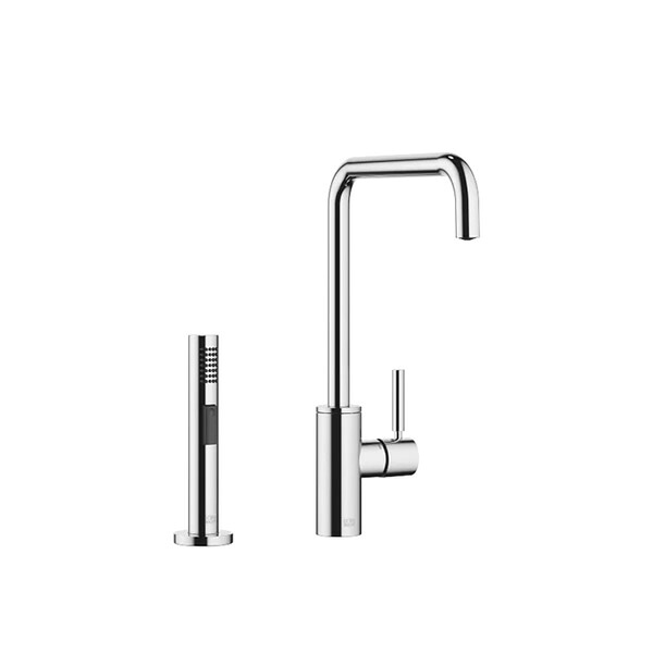 リラインス 【33826861-00(235mm)+27731970-00】2穴型シングルレバーキッチン用混合栓(ハンドシャワー付) ドンブラハ META SQUARE(メタスクエア) 受注約2ヶ月〔FD〕|家電と住設のイークローバー