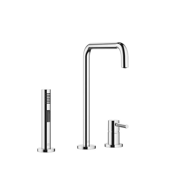 リラインス 【32815861-00(235粍)+27731970-00】3穴型シングルレバーキッチン用雑ぜ合わせる栓(お手てシャワー付) ドンブラハ META SQUARE(メタ真四角) 受注約2ヶ月〔FD〕