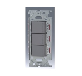 β神保電器 配線器具【NKRW3002SG】NKシリーズ 埋込リモコンスイッチセット トリプル ソリッドグレー 受注生産