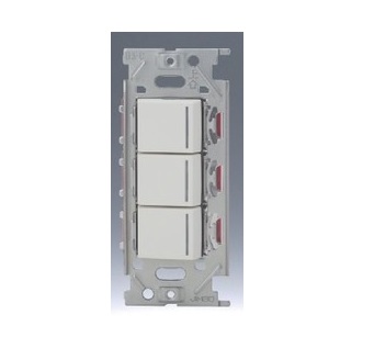 β神保電器 配線器具【NKRW3004PW】NKシリーズ 埋込リモコンスイッチセット トリプル ピュアホワイト 受注生産