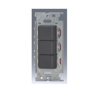 β神保電器 配線器具【NKRW3005 SB】ソフトブラック NKシリーズ 埋込リモコンスイッチセット トリプル 受注生産|家電と住設のイークローバー