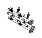 ●♪基準打数通行手形 給湯器 部材【MDK-WB41-50C】両側4台用配管工業書き割り