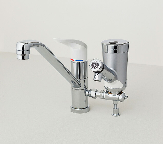 ミナミサワ【SWTW】シャワリー ツインズ 流し台用自動水栓付シングルレバー混合水栓〔GE〕
