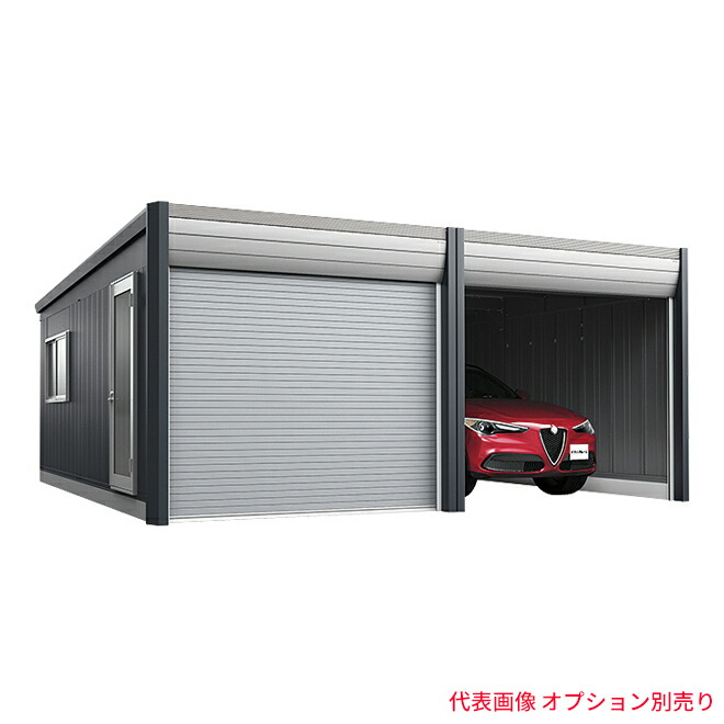 ●u.イナバ物置/稲葉製作所【DR-3157HPA-2】一般型 DR デザイナーズガレージ アルシア TypeA ハイルーフ 2連棟(2台収納タイプ) 注2週｜家電と住設のイークローバー